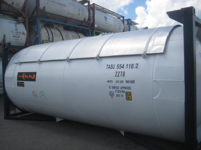 Gas tank container